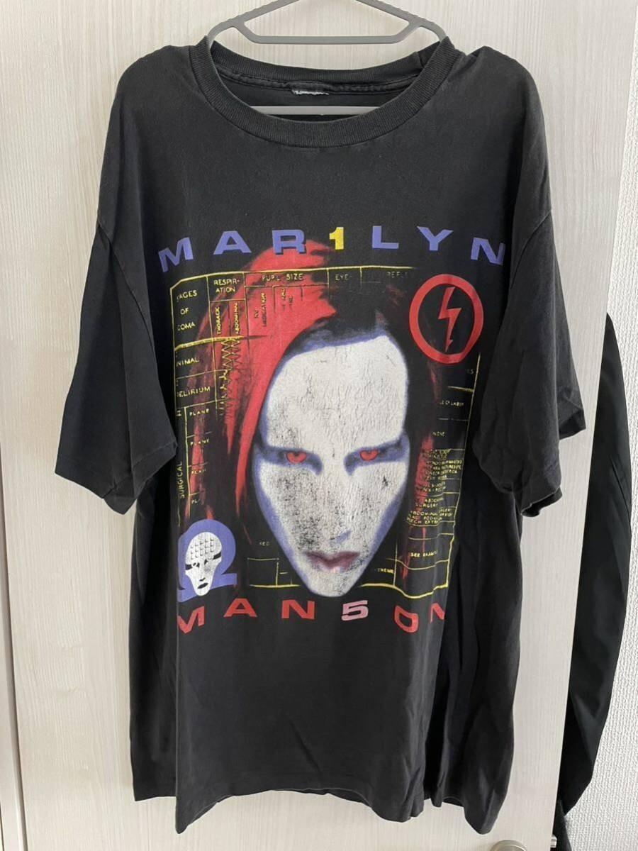 Rare 90 Marilyn Manson Band Tour Black Short Sleeve Unisex Tshirt S5XL KH7898 M