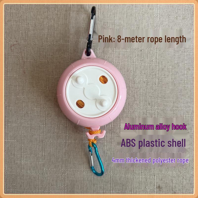 Compact 8m/10m Portable Travel Clothesline for Outdoor, Dorm, or Hotel Use