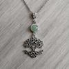 Retro Hollowed-out Tree of Life Celtic Knotwork Crystal Natural Stone Necklace for Women Halloween Party Jewelry Accessory Gifts