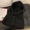 Scarves Balaclava Hat Pullover Hat Knitted Scarf Creative Ear Protection Hat  Female/Girls