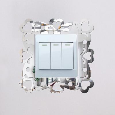 Acrylic Switch Mirror Wall Sticker for Living Room & Bedroom Decor
