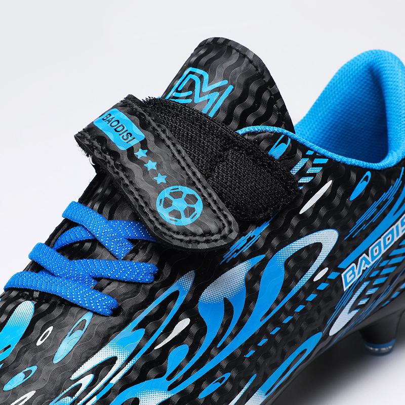 Kids Football Shoes Shock Absorption Anti-skid /Wear-resistant Long Spike Outdoor Sports Training Football Shoes for Boys