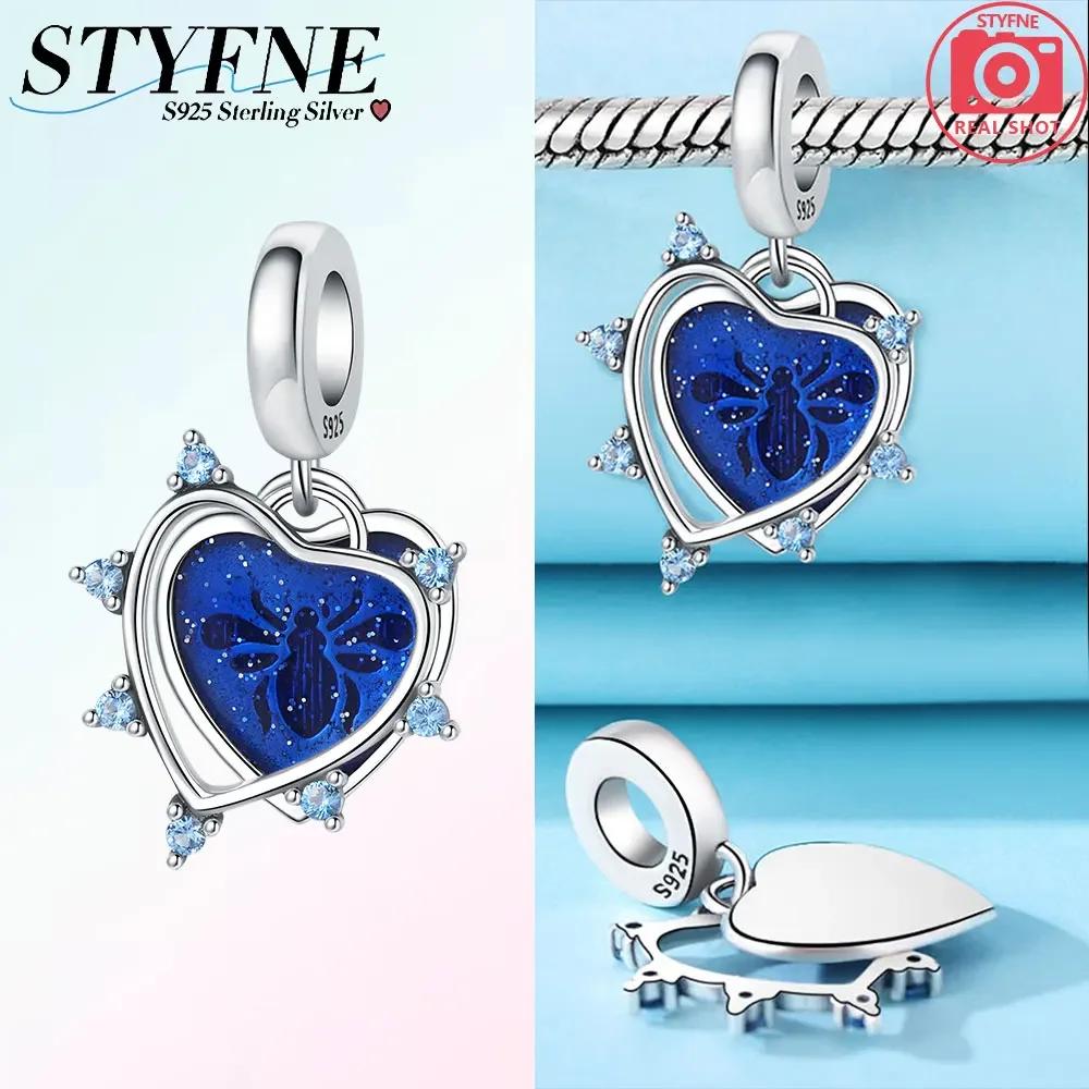 Copper Metal Glass Blue Gem Lotus Magical Charm Bead Components Lucky Koi Bead Components Compatible With Authentic Original Bracelets Do It Yourself