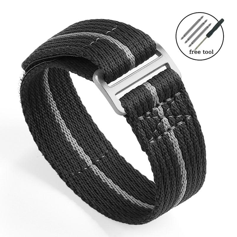 Nylon Fabric Straps 20mm 22mm for Seiko Watch Bracelet Smart Watch Band Touch Fastener Watchband Men Replacement Wristband Belt