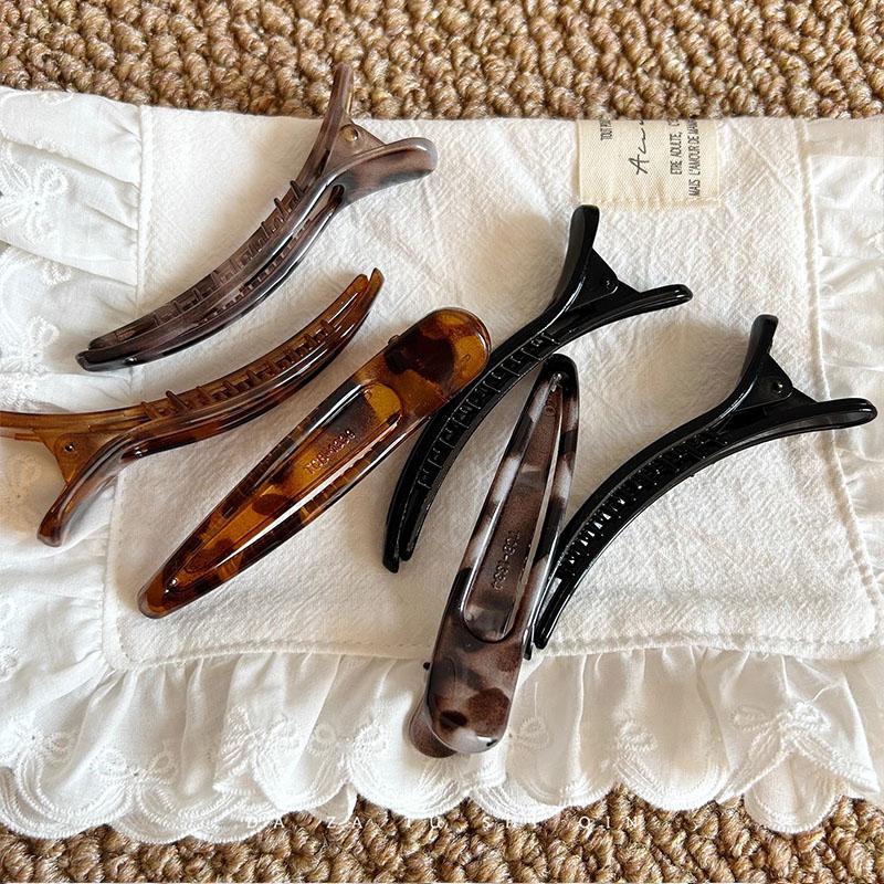2pcs/set Elegant Leopard Print Duckbill Hairpin For Women Girls Hair Bangs Holder Hair Clip Barrette Hair Accessories