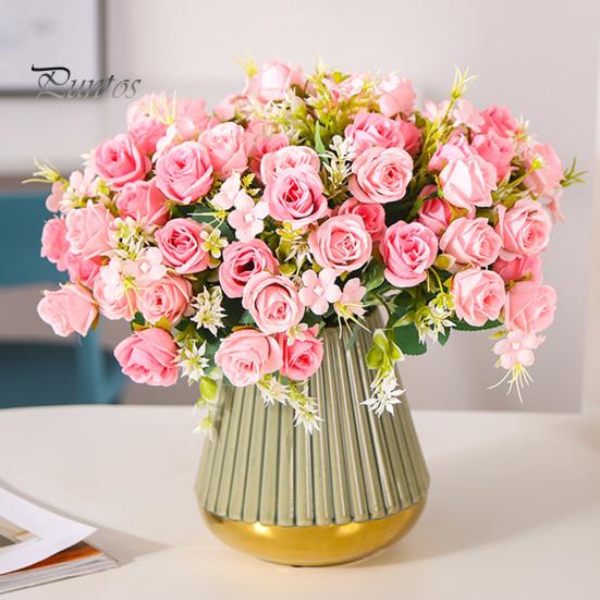 Artificial Rose 10 Forks Korean Style Exquisite Lifelike Easy Care Decorative Simulation Flower Bouquet