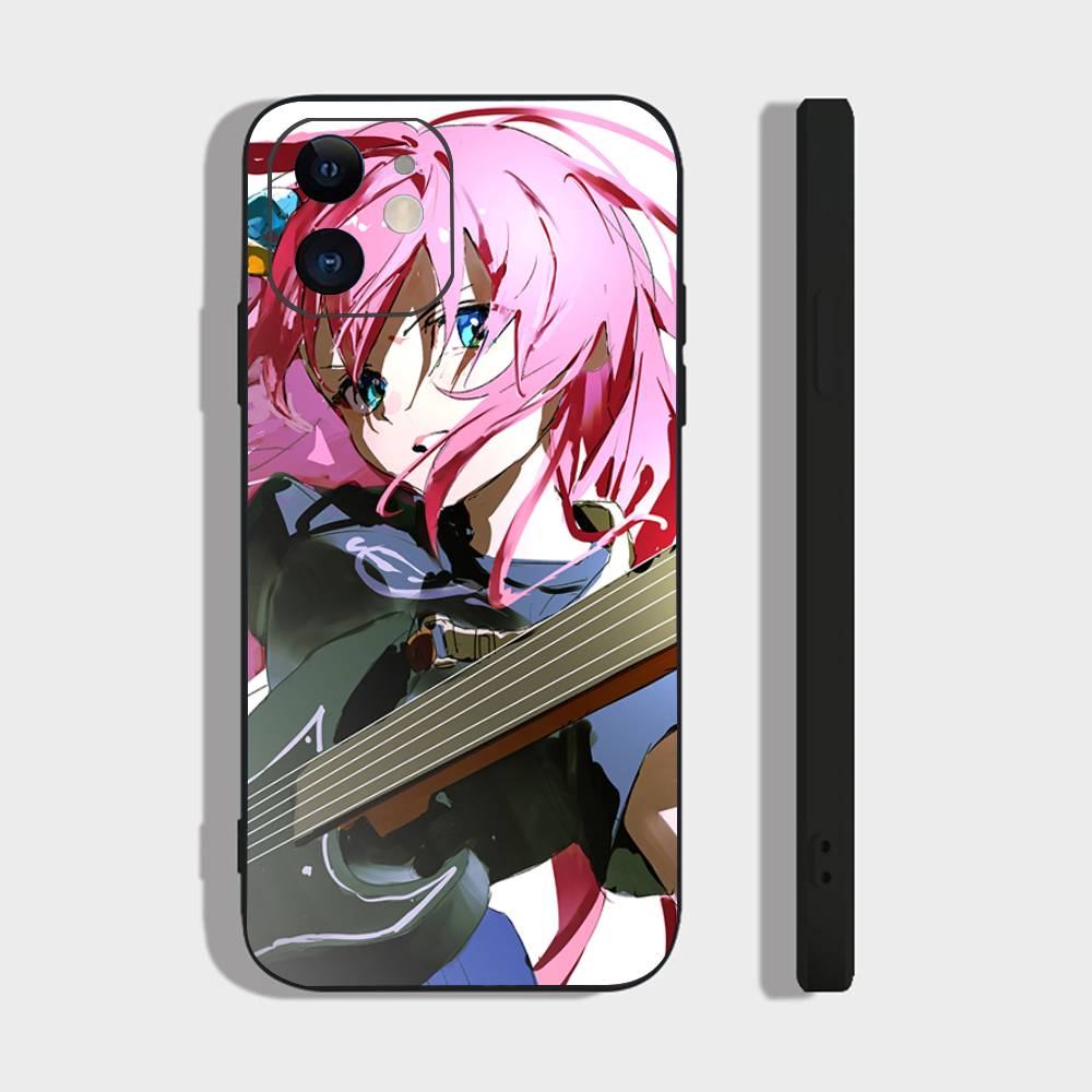 Gotou Hitori Anime B-Bocchi The Rock Phone Case For IPhone 17 Air 16 15 14 13 Pro Max 11 12 Black Silicone Cover