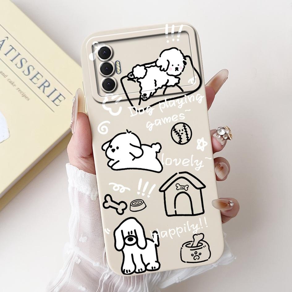6.6" For Tecno Spark 8P 2021 Case Lovely Panda Cartoon Camera Protection Soft Matte Cover For Tecno Spark8P 8 P KG7H KG7n Bumper