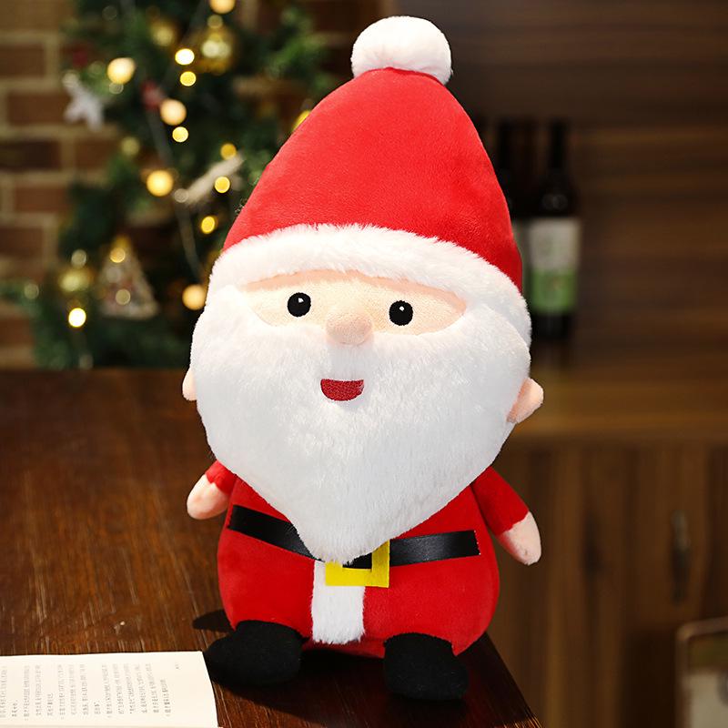 Plyšová sada Santa Clause: Los, Sněhulák a Hadrová panenka Vánoční dekorace