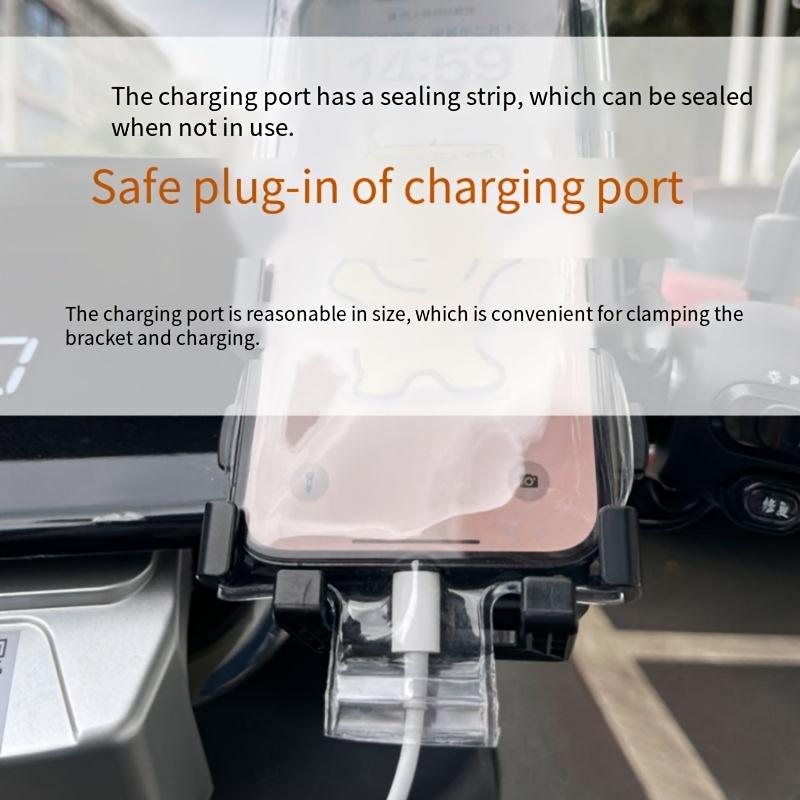 Motorcycle Phone Holder Bag Handlebar Waterproof Clear Phone Pouch Phone Rain Cover for Takeaway Rider