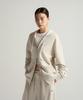 Small Logo Loose Fit Zip-Up Hoodie Oatmeal