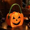 Portable Candy Containers Halloween Felt Bag for Kids, Pumpkin Bat Trick or Small Gift Sacks Kids Treat Tote Bags, Reusable Thickened Party