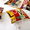 Home Polyester Pillowcase Retro Book Brief Series Square Sofa Pillowcase