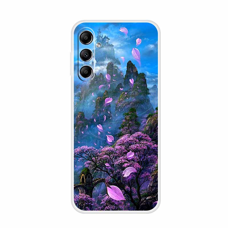 For Samsung Galaxy A14 A34 A54 5G Case Cartoon Soft Silicone TPU Cover Coque for Samsung A54 A34 A24 4G Transparent Clear Capa
