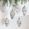 Irregular Pine Cone Pendant Ornaments - 6-Piece Christmas Set