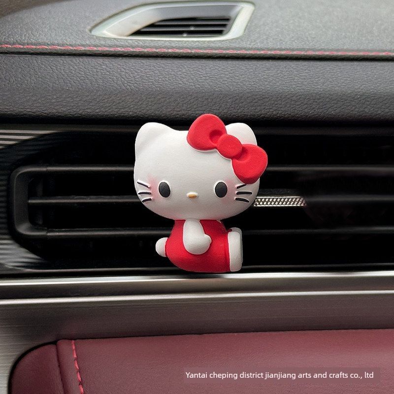 Kt Cat New Car Air Freshener Cartoon Perfume Diffuser Stone Car Vent Decoration Car Interior Accessory Ornament Fragrance