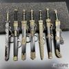 Keychain Mini Sword with Sheath Decoration Ancient Uncut Blade Weapon Collectible Chinhan Knife Pendant [UOPR] Pattern, Model,