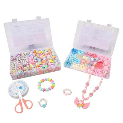 Girls Diy Bead Set Jewelry Making Kit For Kids Girl Pearl Beads For Bracelets Rings Necklaces Creativity Kits Art Craft