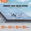 20 X 3048 Cm Solar Panel Bird Guard, Critter Guard Roll Kit with 100pcs Aluminum Alloy Fasteners, Solar Panel Guard with Rust-proof PVC Coating, 12.7