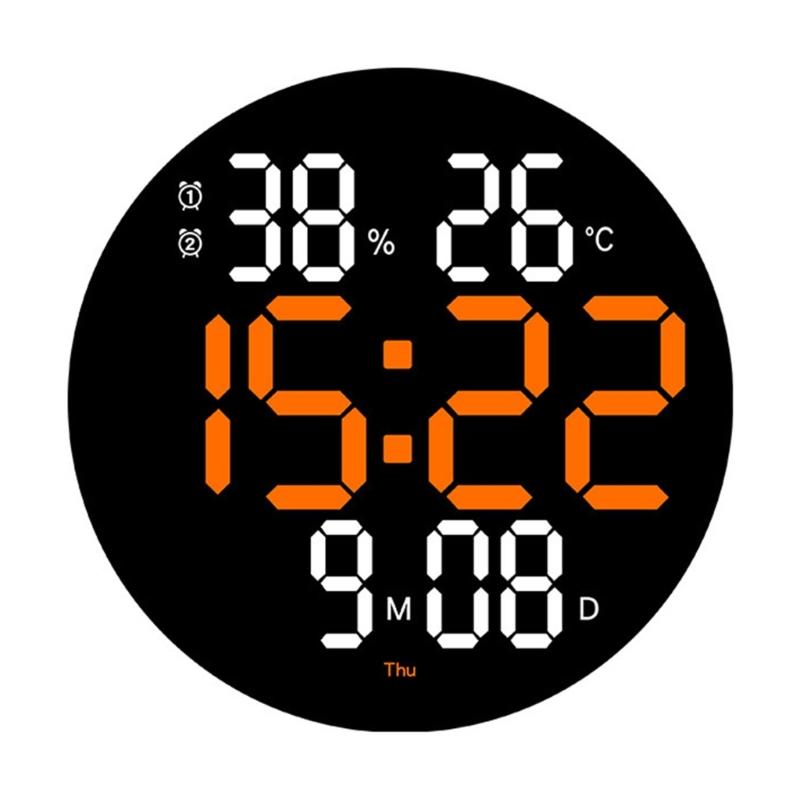 Modern LED Alarm Clock with Remote Control 10inch Display Screen Clear andEasy Read Digital Wall Clock
