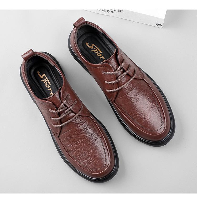 Men's Plus Size Genuine Leather Dress Shoes - Soft Sole & Upper, Sizes 37-47