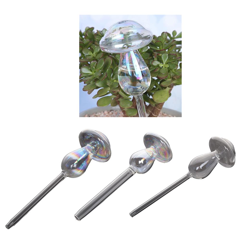 Plant Watering Globes Glass Mushroom Plant Self Watering Globe Planter Insert Automatic Watering Bulb for Indoor Outdoor