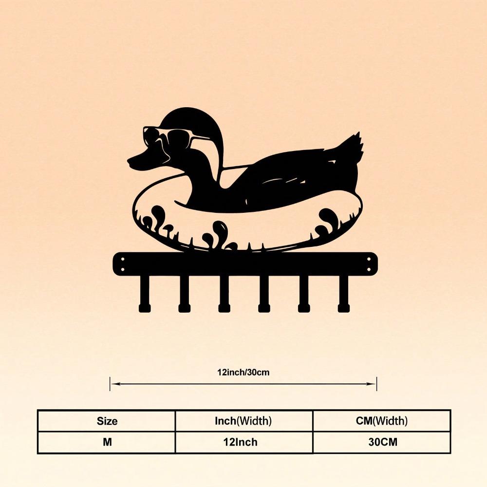 

Duck Shaped Wall Hook with Lifebuoy Key Holder for Entryway Bathroom Storage TY-101042