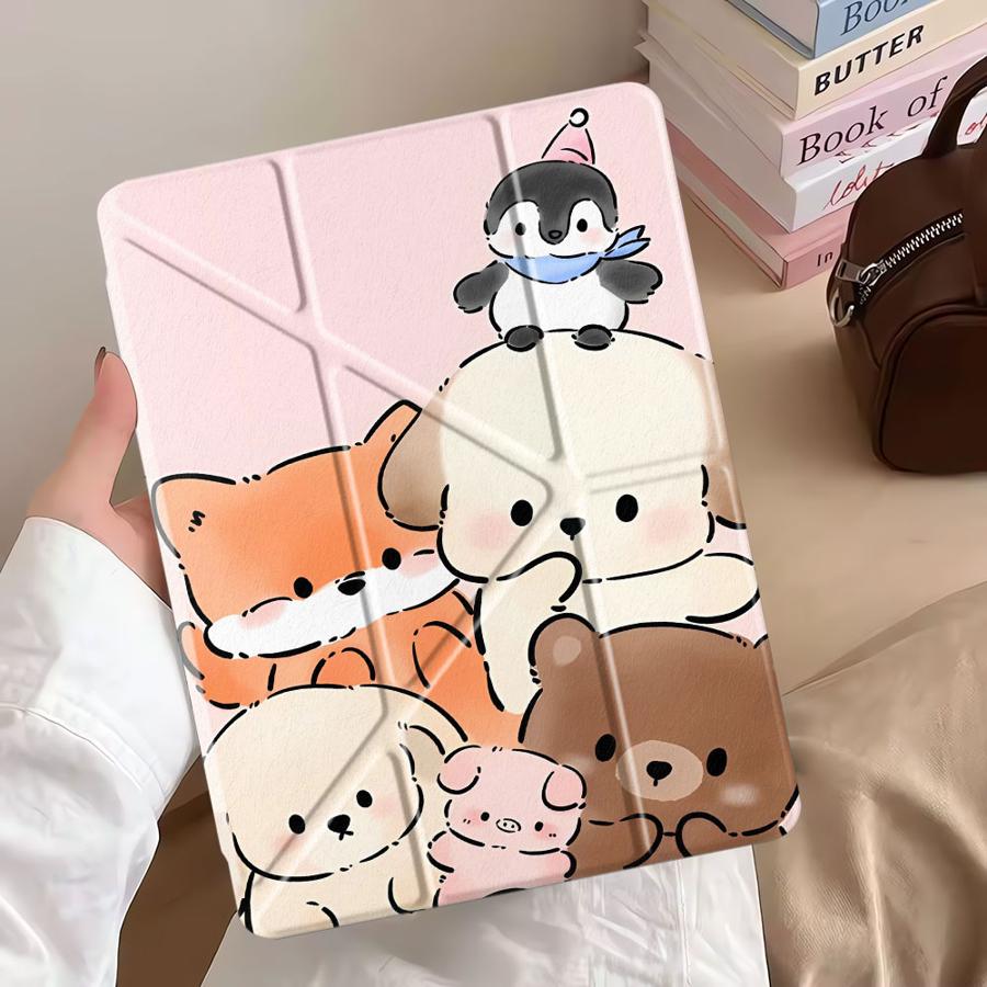Cool Cute Dog Holder Cover Tablet Case For iPad Air 4 5 M3 M2 1 2 M4 11inch Pro 2025 Mini 6 7 Pro 11th 10th 9th 8th 7th 12.9inch