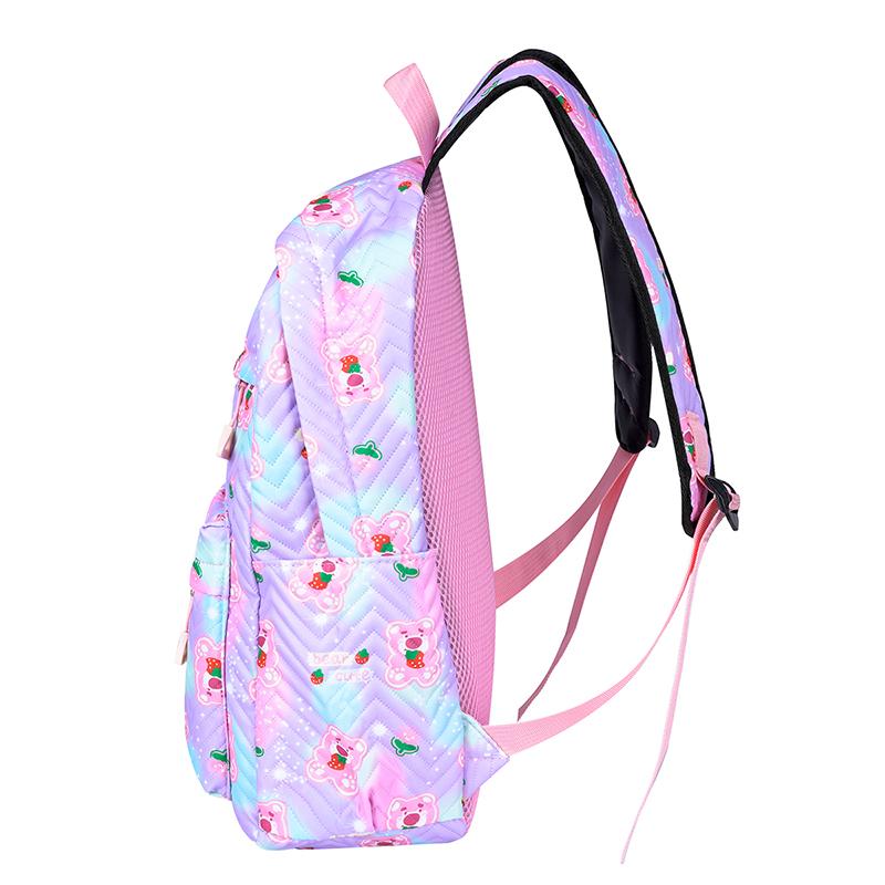 Trykt skoleveske kvinner Tredelt ryggsekksett kvinneveske