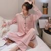 Women's Winter Style Student Thickened Warm Pajamas V-neck Homewear Two-piece Suit