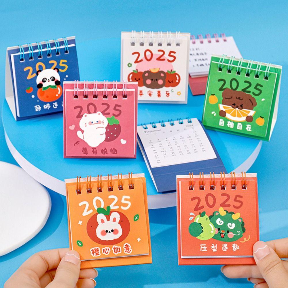 Fruit 2025 Calendar Mini Mini Desktop Calendar Cartoon Fruit Text Calendar  Desk