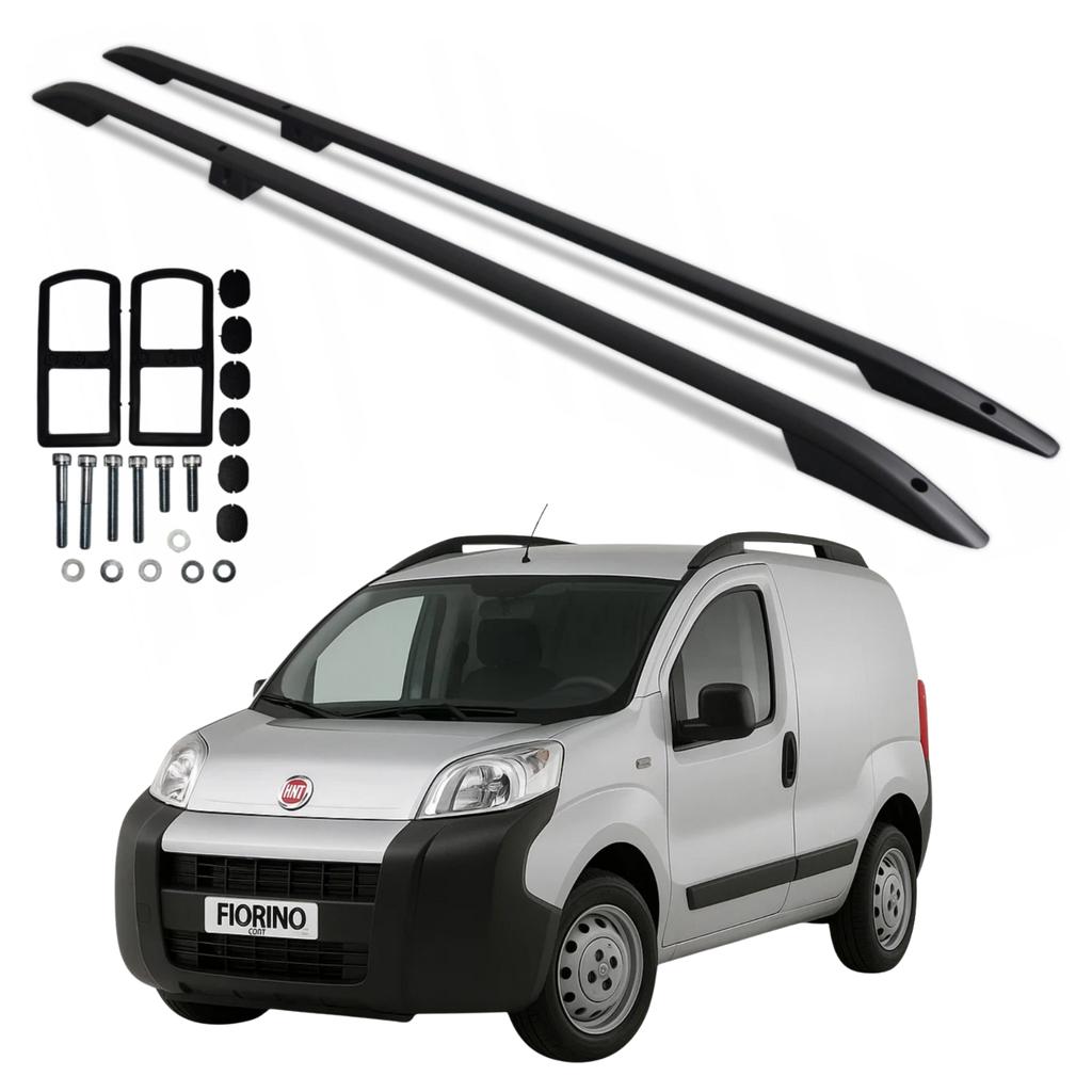 Barre portatutto Fiat Qubo Fiorino Citroen Nemo Peugeot Bipper 0824 Nero