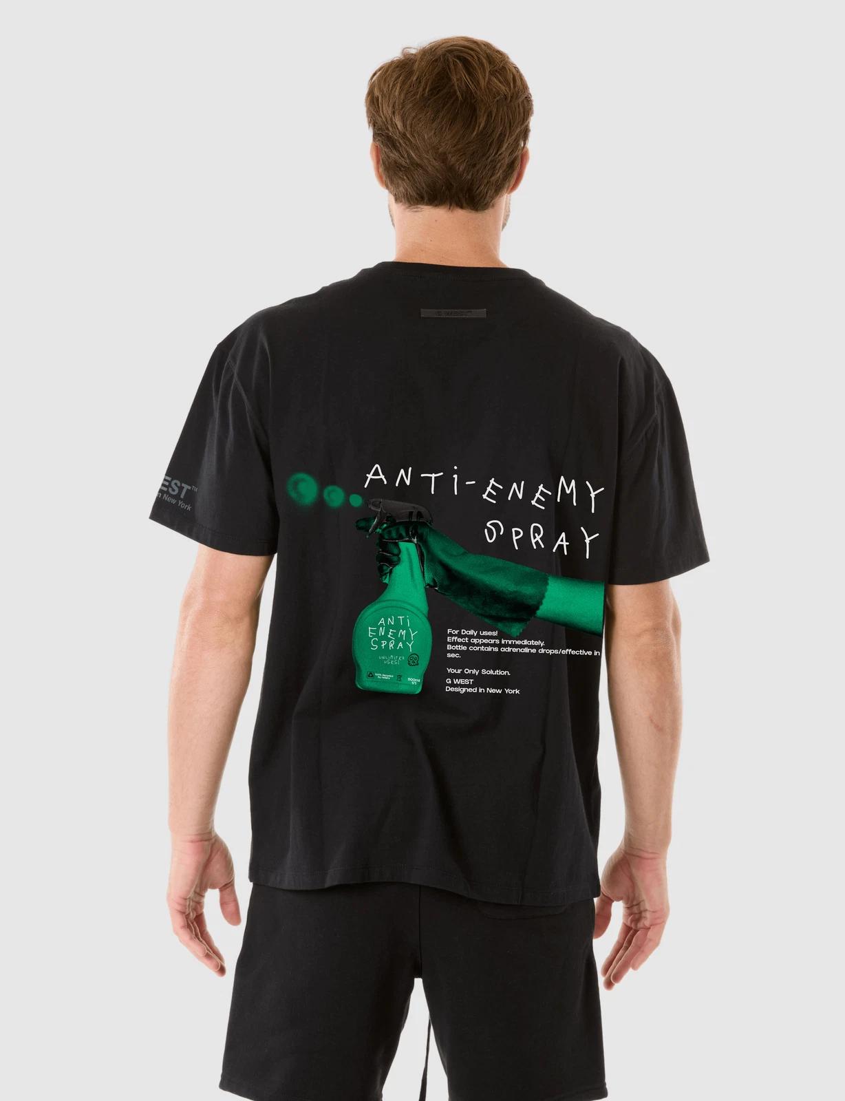 G WEST ANTI ENEMY T-SHIRT - JET BLACK 3XL