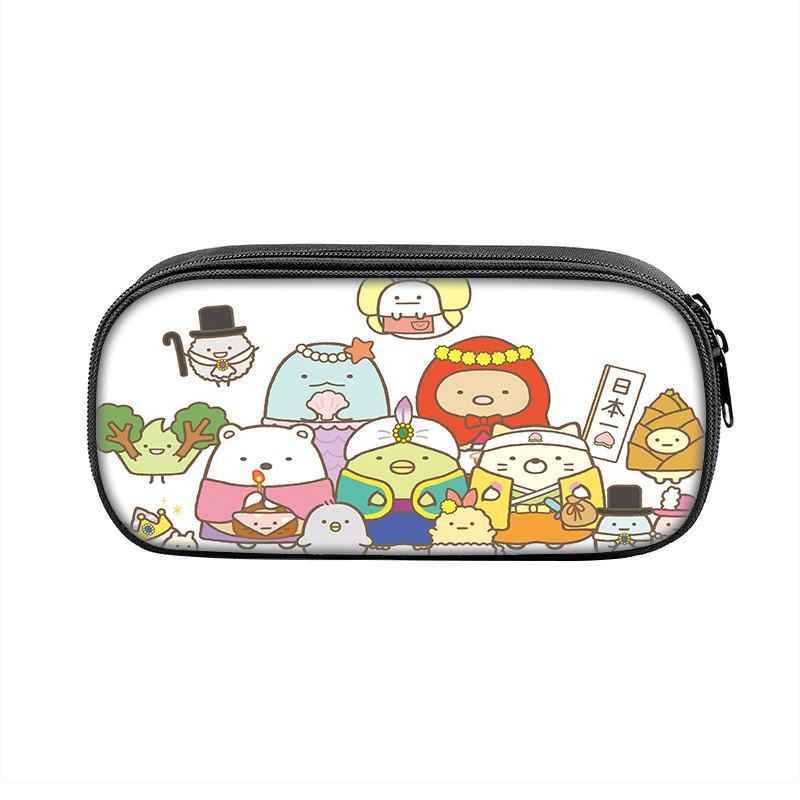 Sumikkogurashi Character Pencil Case With Large Capacity Nylon Storage Bag For Students