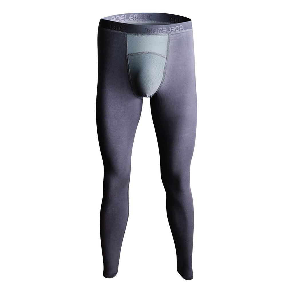Herrars Ice Silk Mesh Fukttransporterande Termobyxor Slim Andningsbara Leggings