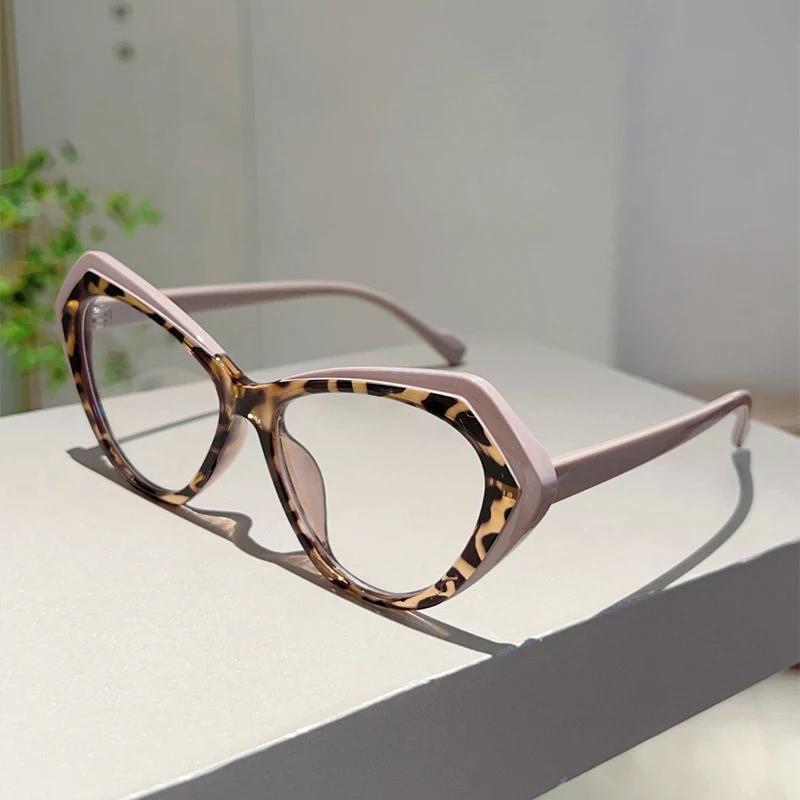 Fashion Cat Eye Glasses Women New Fashion Multi-color Rim Eyeglasses Trendy Chic Design Blue Light Blocking Eyewear