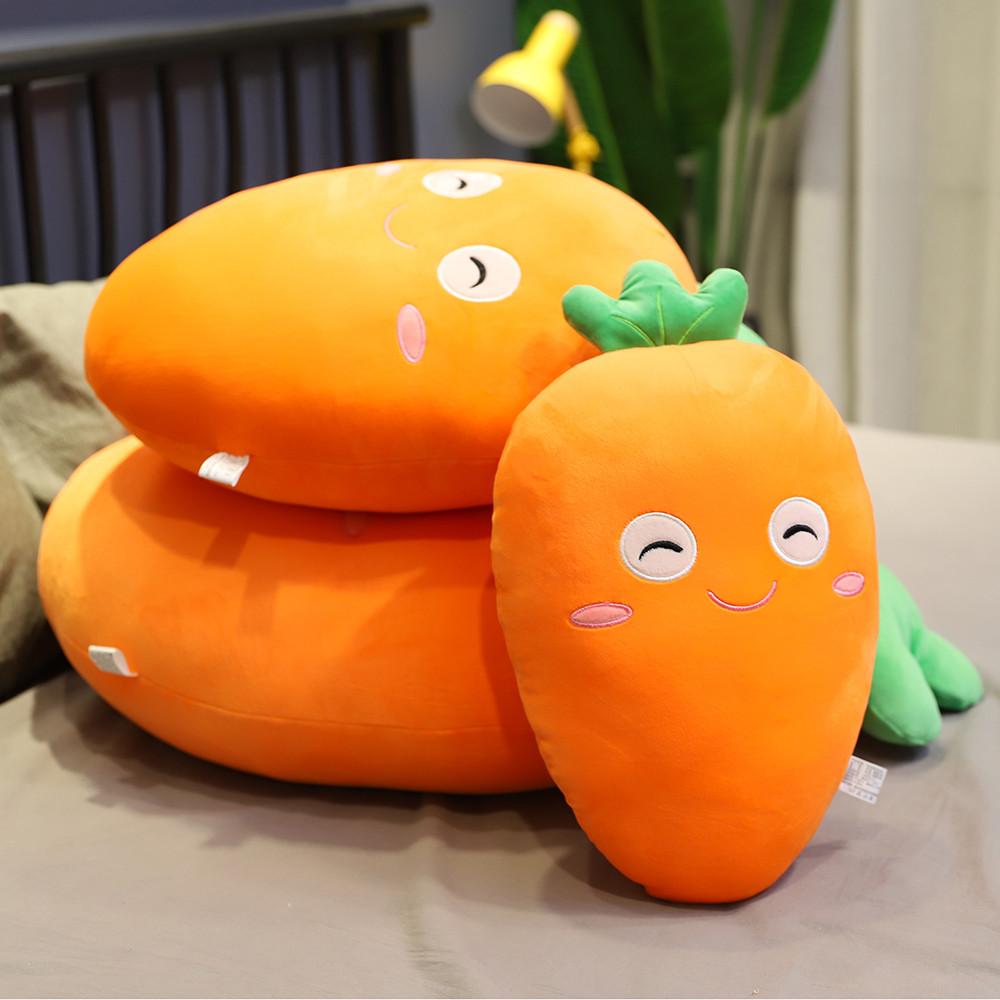 Super Soft Vegetables Plush Toys Kawaii Carrot Pillow Stuffed Soft Carrot Down Cotton Dolls Birthday Gift