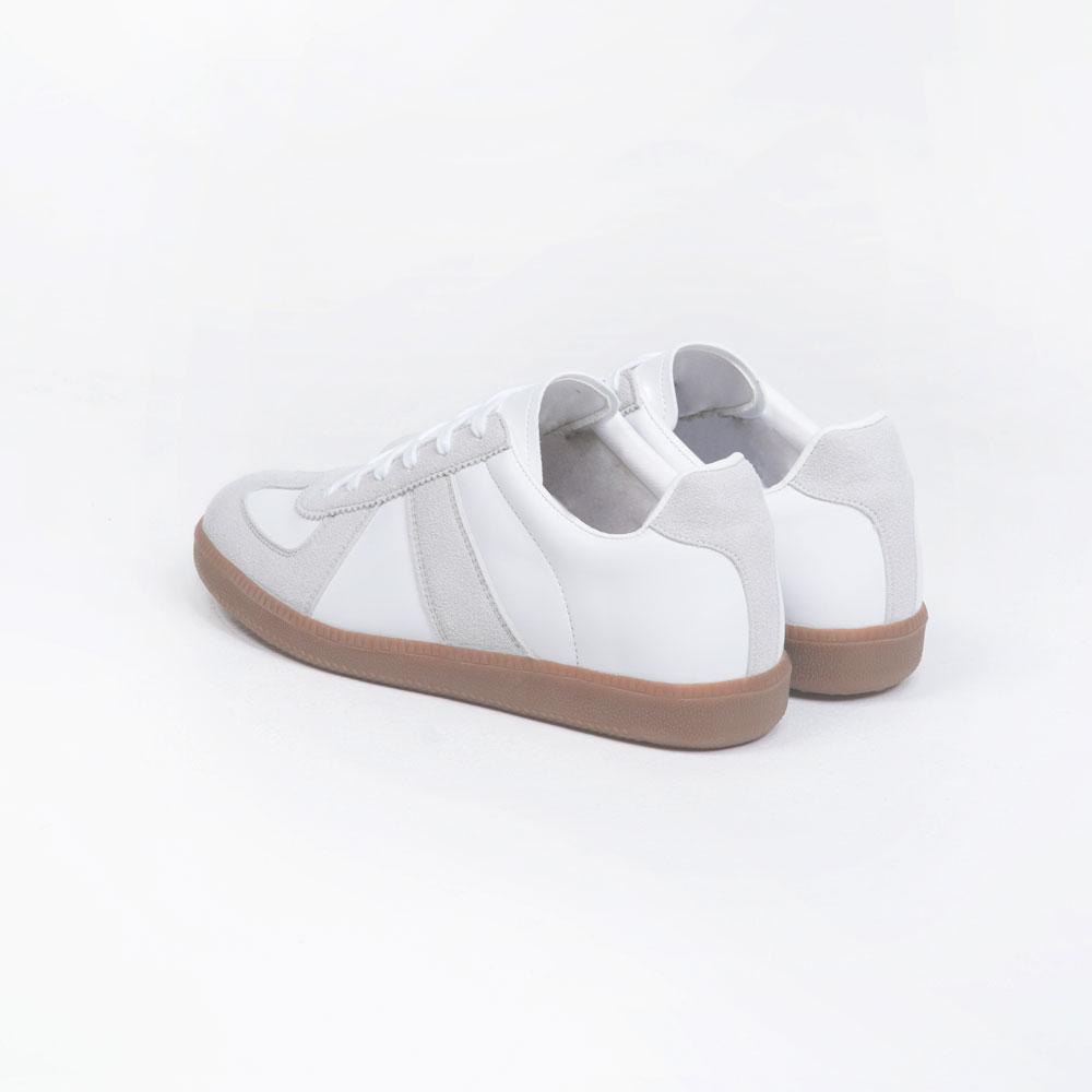 Thenopi Louise 5.5Cm Height-Increasing German Army Sneakers White [225~290Mm]