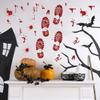 Fenster Badezimmer Schatten Glas Wandtattoo Halloween Dekor Halloween Aufkleber Horror Blut Hand Fußabdruck Türaufkleber