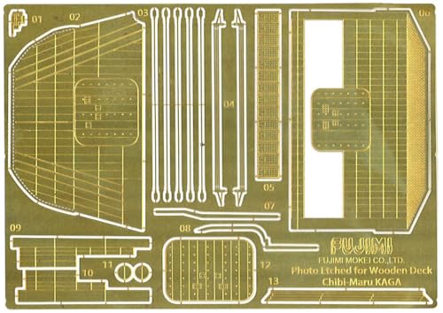 Fujimi Model Chibimaru Fleet Series No. 10 EX-2 Chibimaru Fleet Kaga (Includes Etched Parts and Wooden Deck Stickers) Chibimaru-10 EX-2