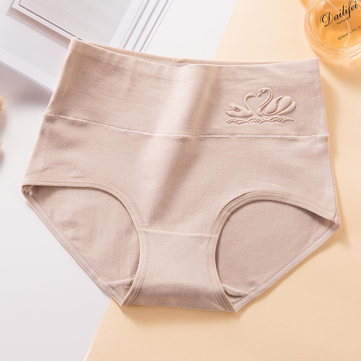 

Большие размеры, женские хлопковые трусики, красное нижнее белье, дышащие трусы, трусики с высокой талией, формирователь тела, женские трусы 4XL бежевый