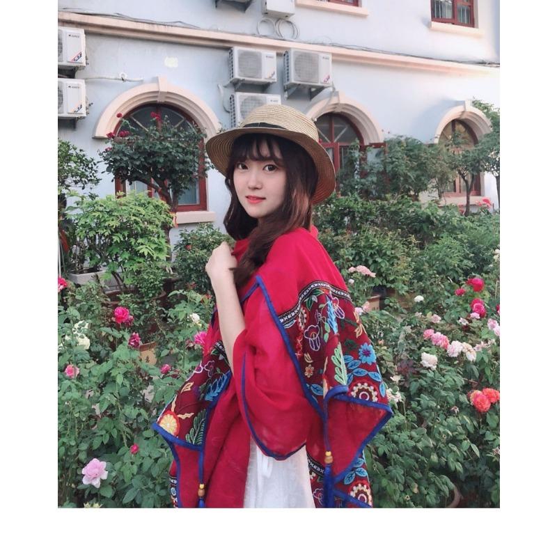 Thin Summer Ethnic Style Scarf For Travel Photo Shoot