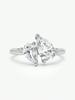 925 Silver Sparkling Water Drop Interweaving Dazzling Clear Pear Finger Rings For Women Gift Wedding Fine Jewelry