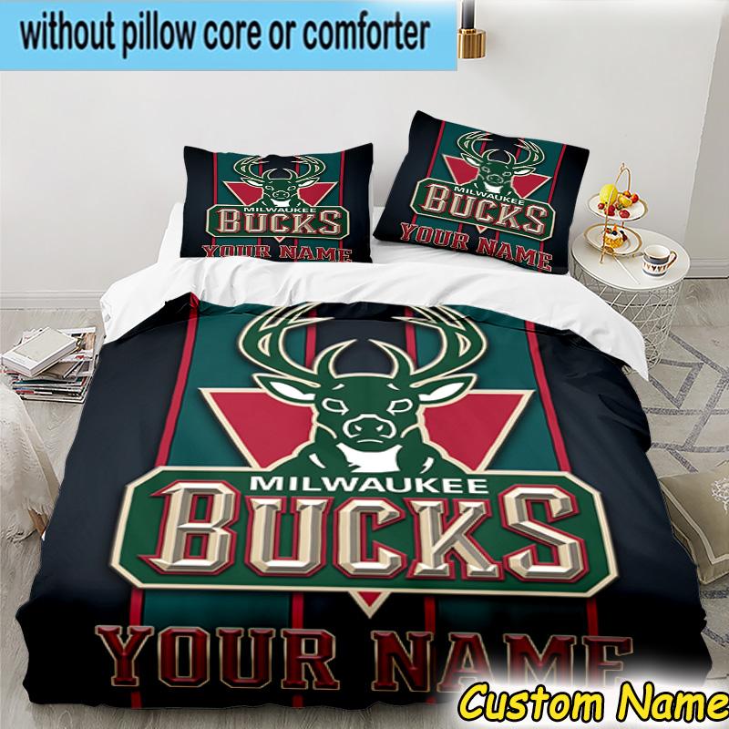 3pcs Custom Name Milwaukee Bedding Set Includes 1 Duvet Cover & 2 Pillowcases for All Seasons Dormitory Home Decor Christmas Gifts