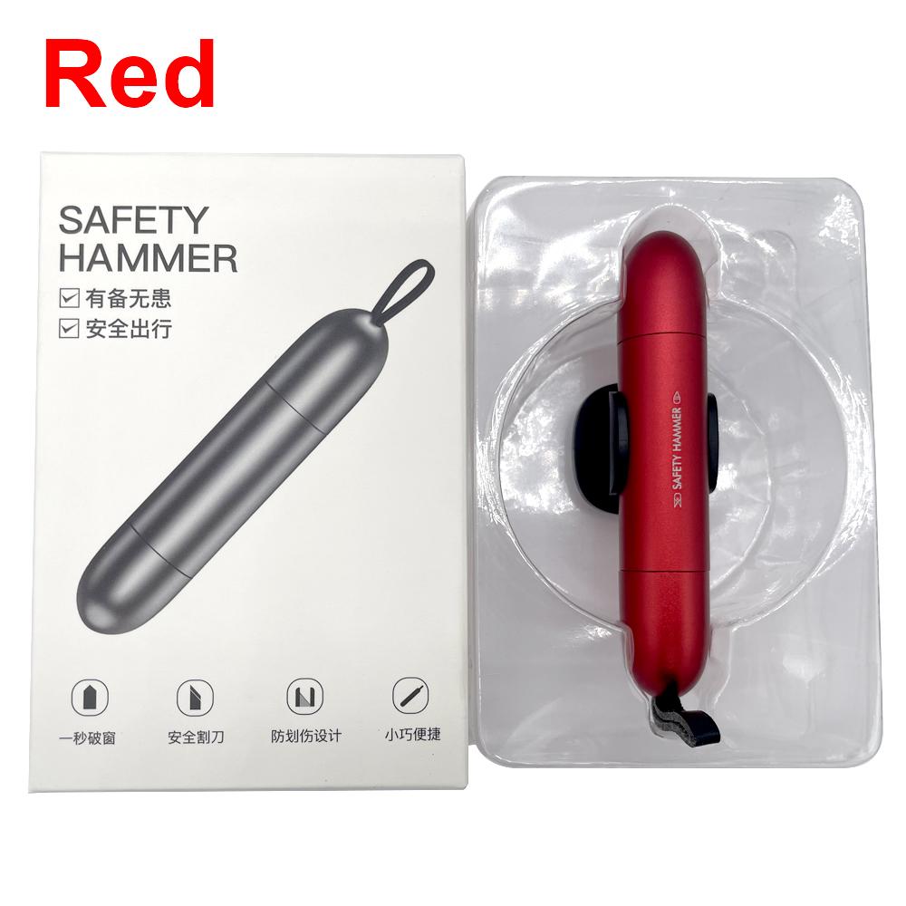 

Car Window Glass Breaker Seatbelt Cutter Emergency Tungsten Steel Tip Safety Hammer Auto Rescue Safety Break Hammer красный