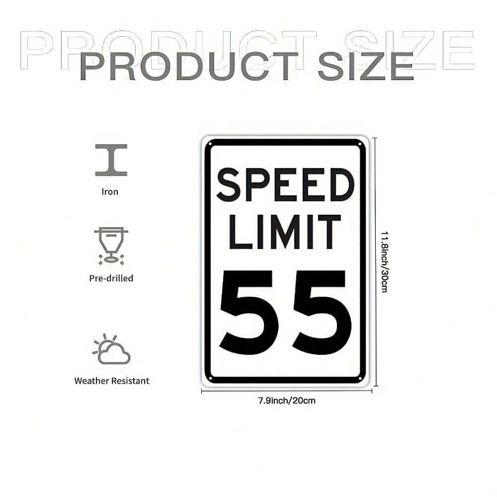 1pc R2 55 MPH Speed Limit Vintage Metal Sign, H.I.P. Funny Gift for Colleagues, 8x12in Unframed Indoor Outdoor Decor