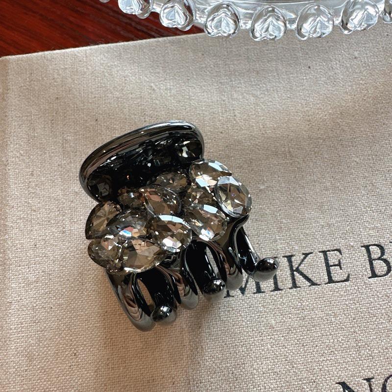 Luxusní křišťálová mašle akrylová skřipcová spona pro vysoké culíky