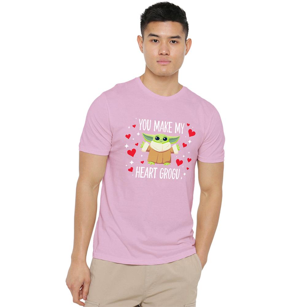Star Wars: The Mandalorian Unisex Adult You Make My Heart Grogu T-Shirt