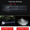 Rechargeable UV Flashlight Dual Light 395nm Ultraviolet WhiteTorch Zoom Torches Detection Lighting Lamp for Pet Stains Hunting