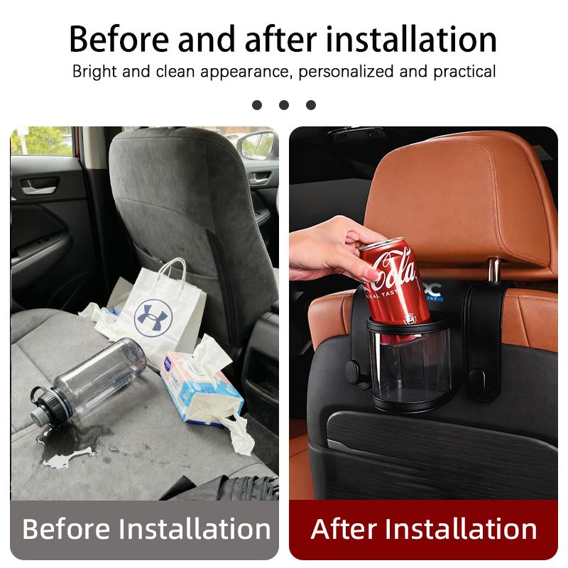 BBGL9 Microfiber Leather Car Backseat Hanging Hook Storage Water Cup For Opel Astra Corsa Insignia Vectra Zafira Meriva